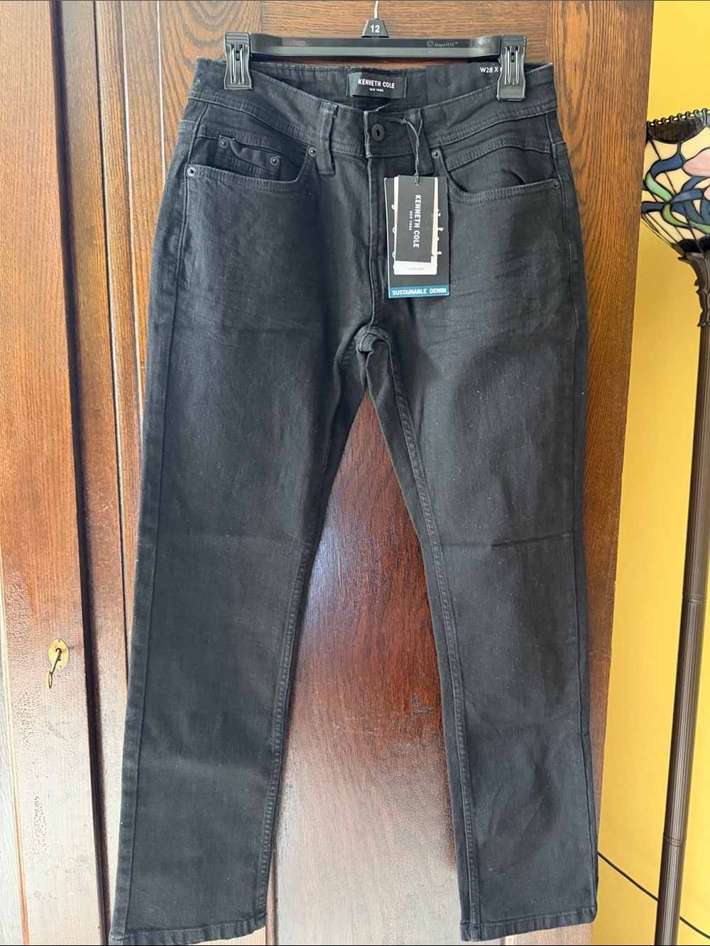 Kenneth Cole Straight Black Sustainable Denim Jeans